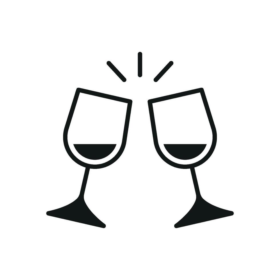 Wine Drink Icon is a sleek and modern design perfect for wine bars, restaurants, and digital platforms vector