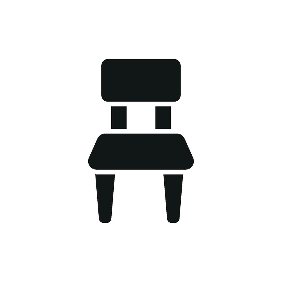 Chair Icon features a cozy and welcoming design ideal for home relaxation areas and dining room projects vector