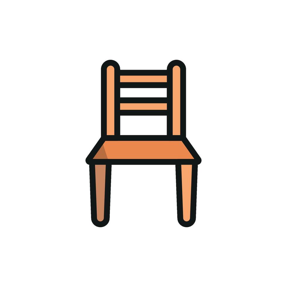 Chair Icon is a classic and functional graphic ideal for organizing furniture collections and office layouts vector