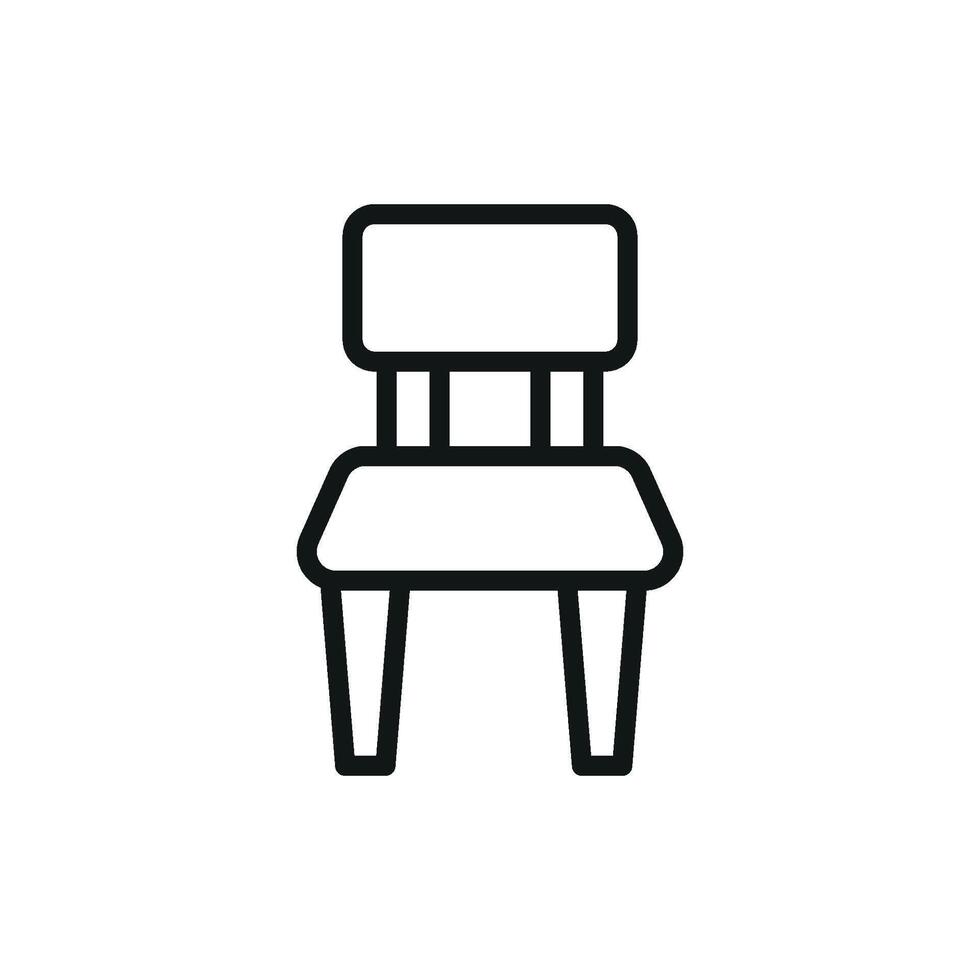 Chair Icon features a comfortable and stylish design perfect for any furniture-related branding vector