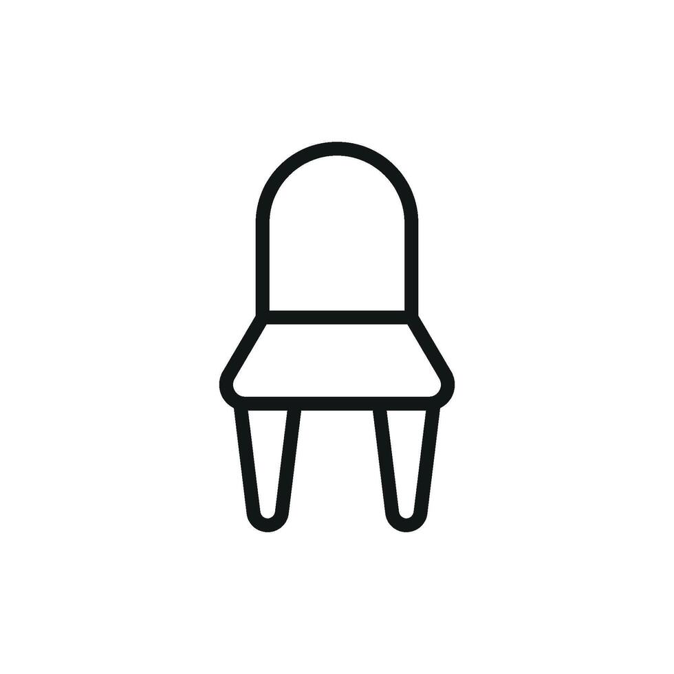 Chair Icon offers a unique and trendy design perfect for contemporary furniture collections and digital platforms vector