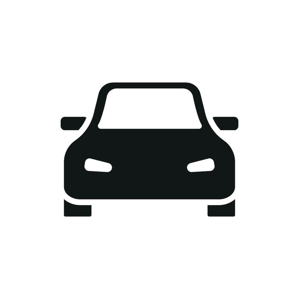 Car icon delivers a bold and recognizable design, ideal for representing driving, car sales, or automotive repairs vector