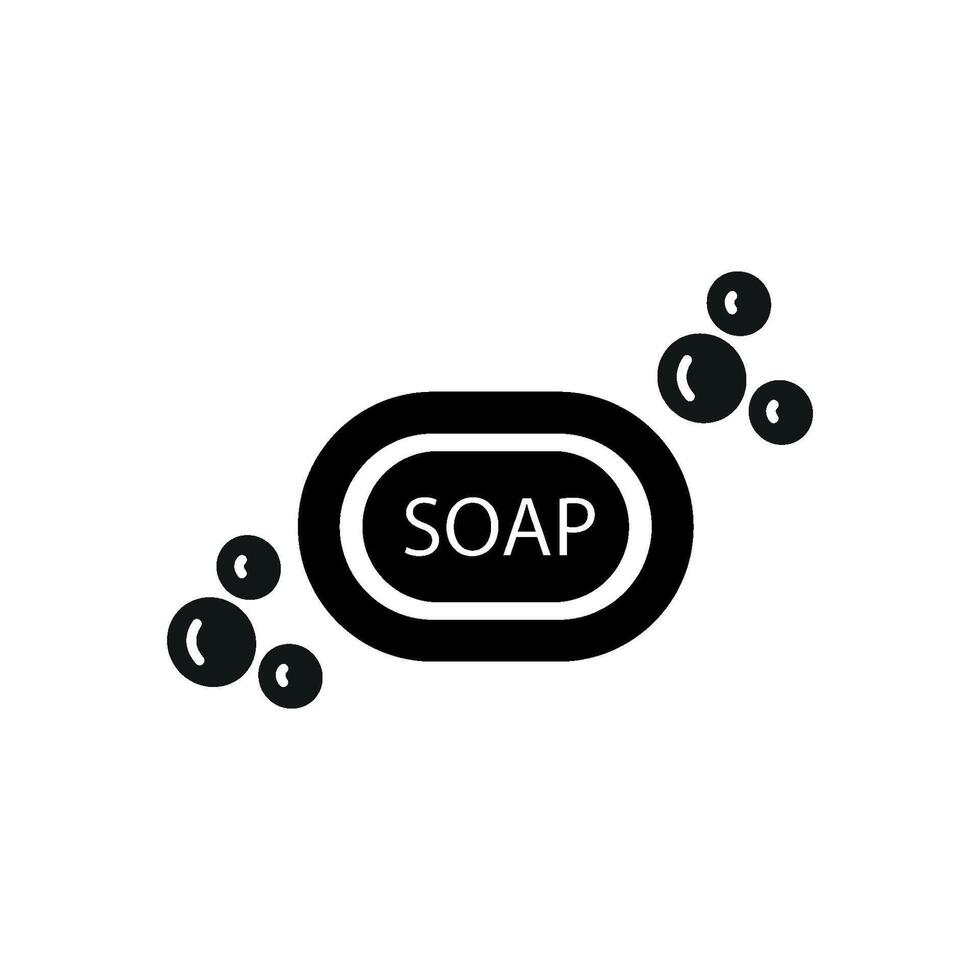 Soap icon features a clean and simple design, perfect for representing personal hygiene, bathroom essentials, or skincare products vector