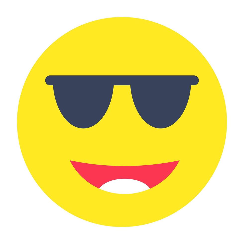 Trendy design icon of cool emoji vector