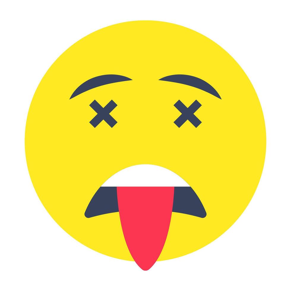 A unique design icon of tongue out face vector