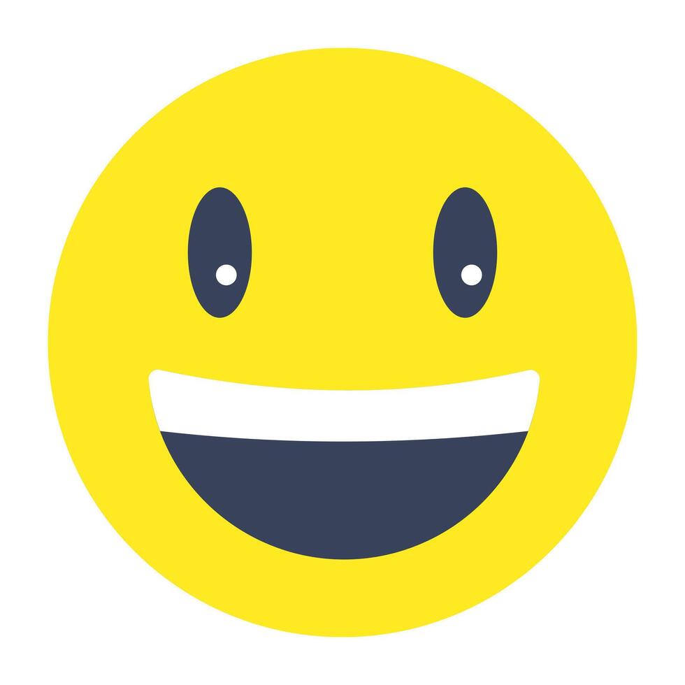 An icon design of laughing emoji vector
