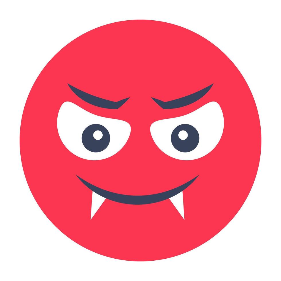 A colored design icon of vampire emoji vector