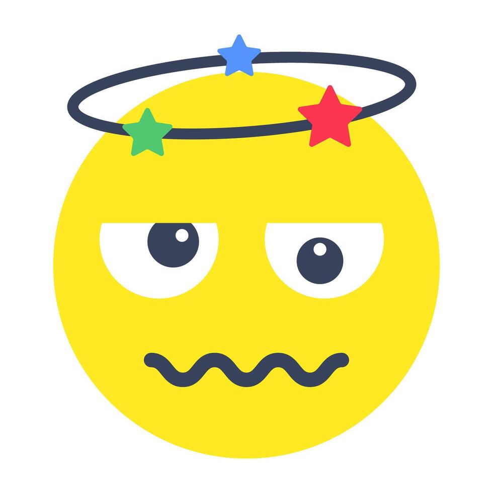 Modern design icon of drunk emoji vector