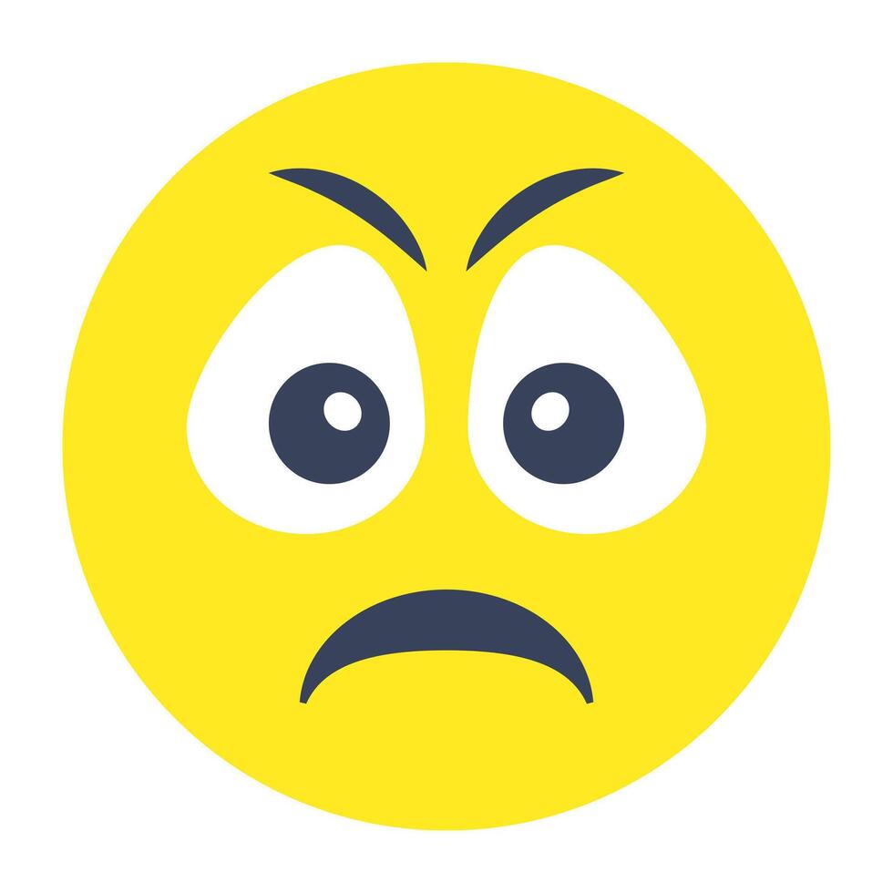 An icon design of confused face emoji vector