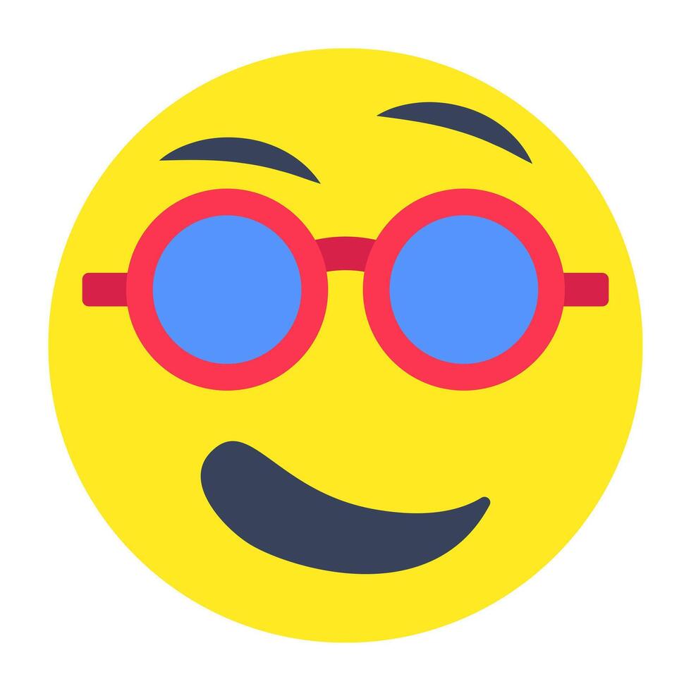 Trendy design icon of sunglasses emoji vector