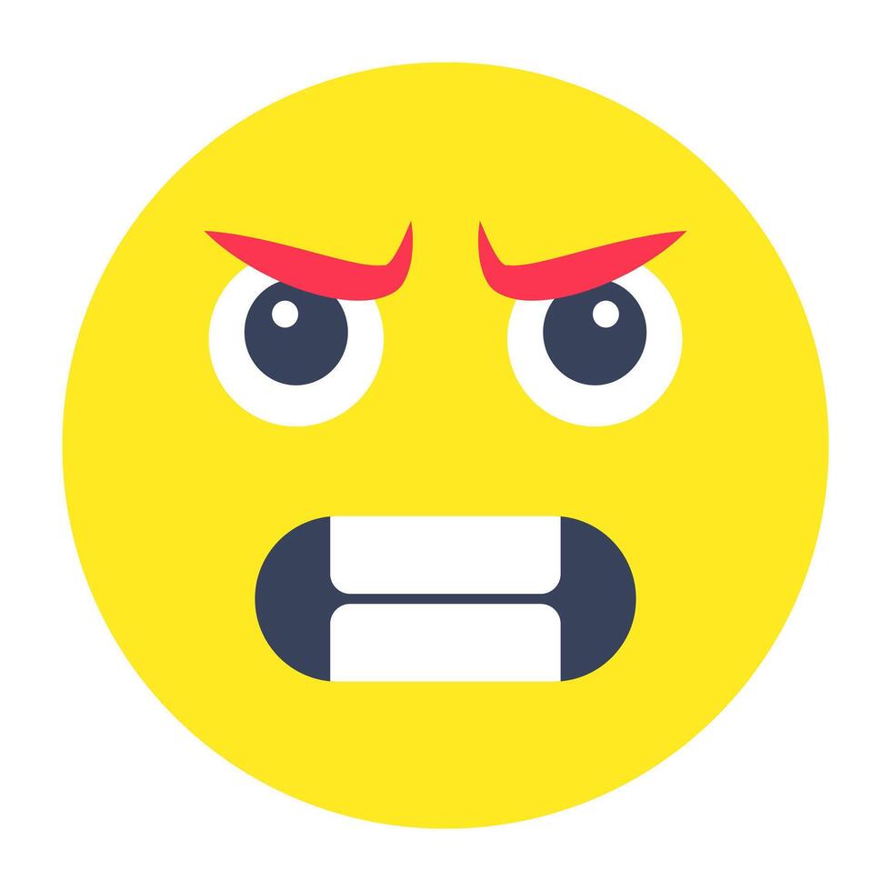Perfect design icon of grimacing face vector