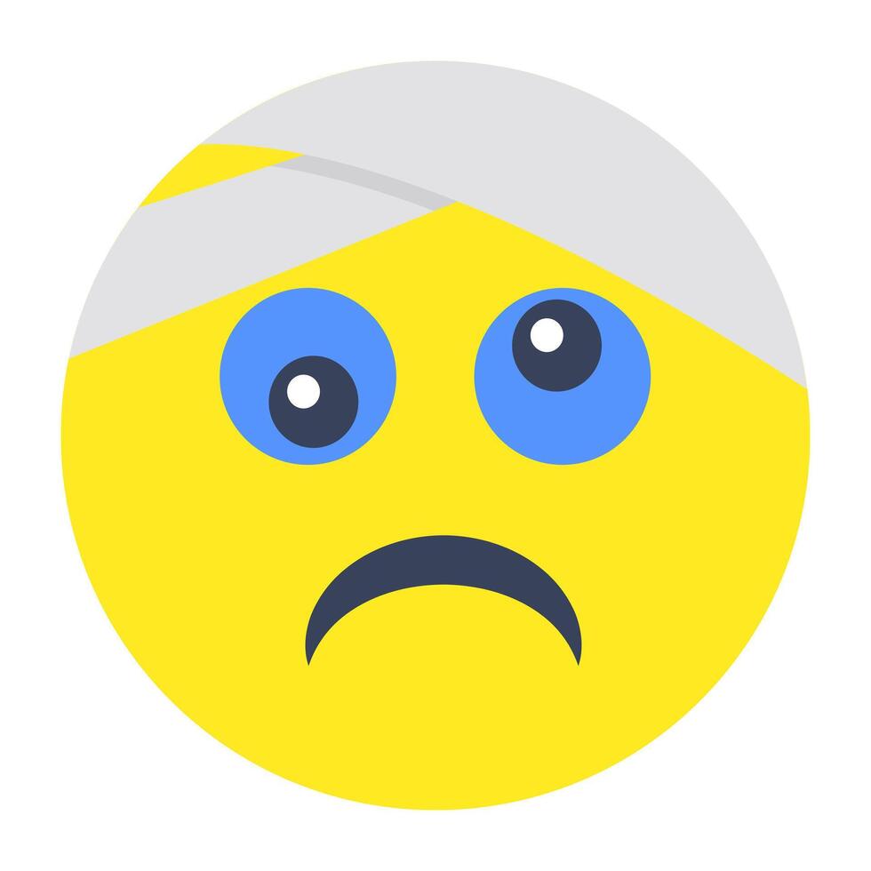 Premium download icon of sick face vector