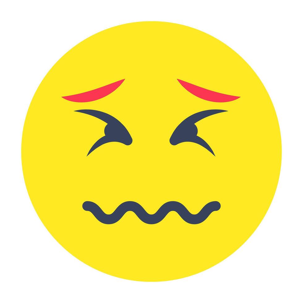 Perfect design icon of fearful face vector