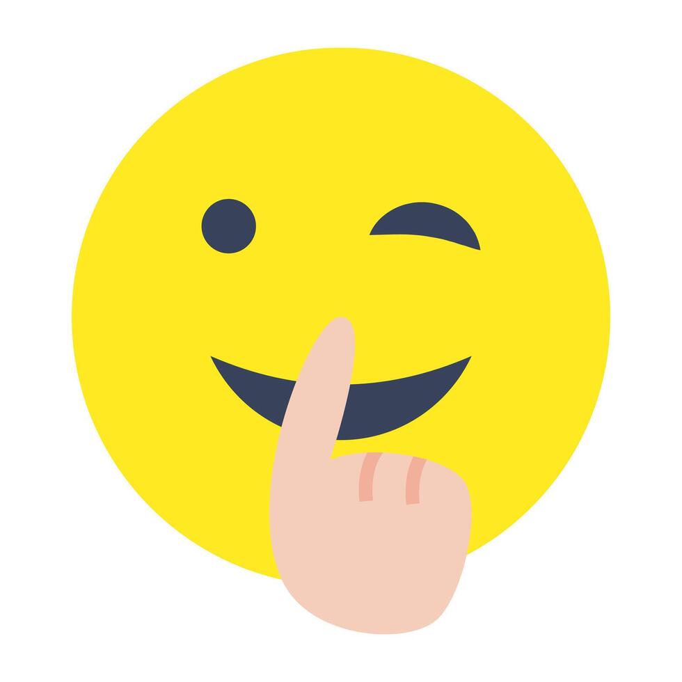A colored design icon of don't speak emoji vector