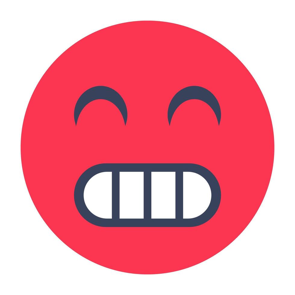 Perfect design icon of grimacing face vector