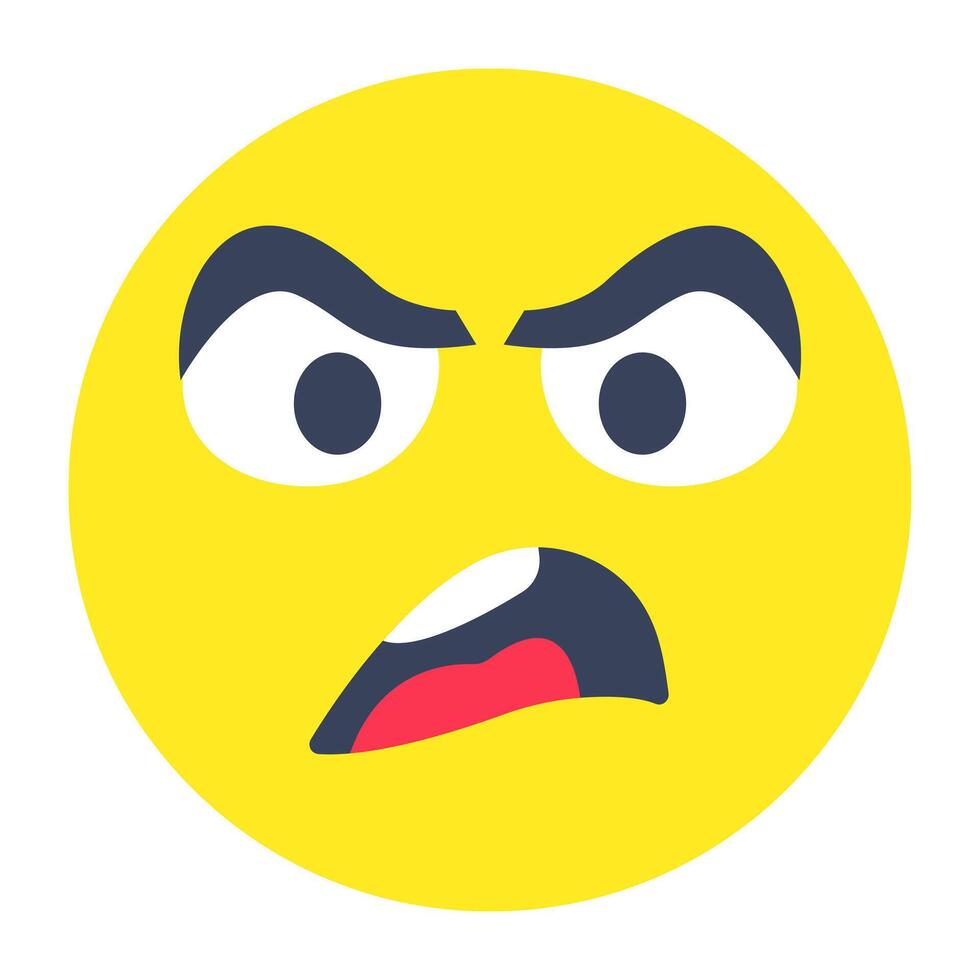 Perfect design icon of angry face vector