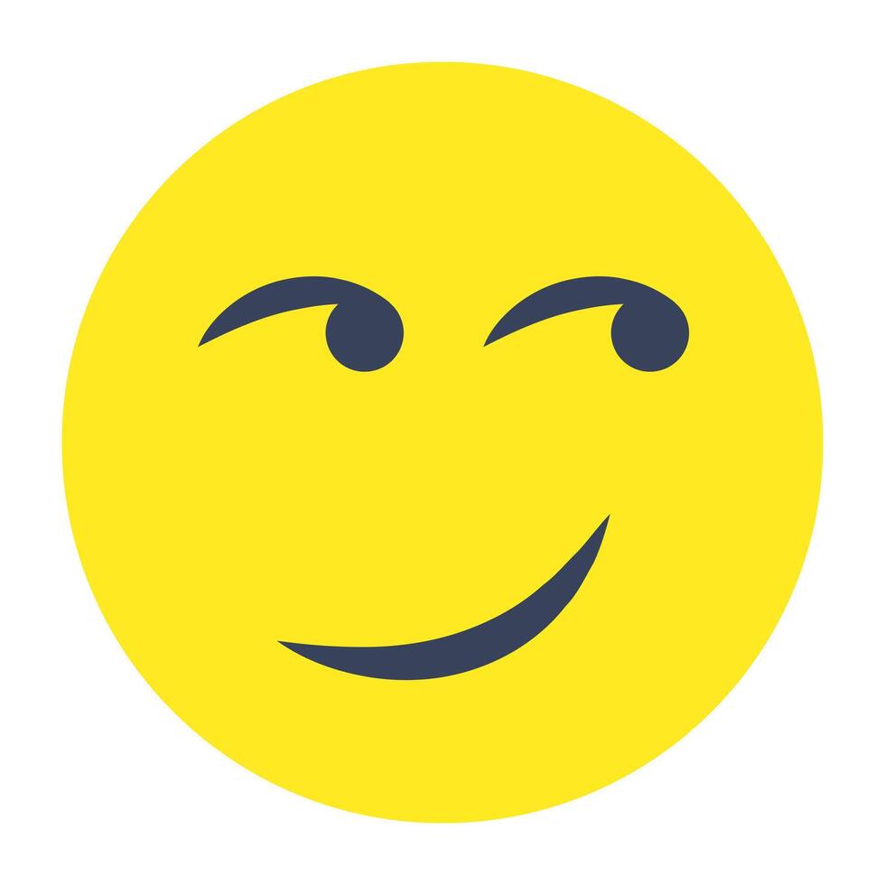 Editable design icon of attitude face vector