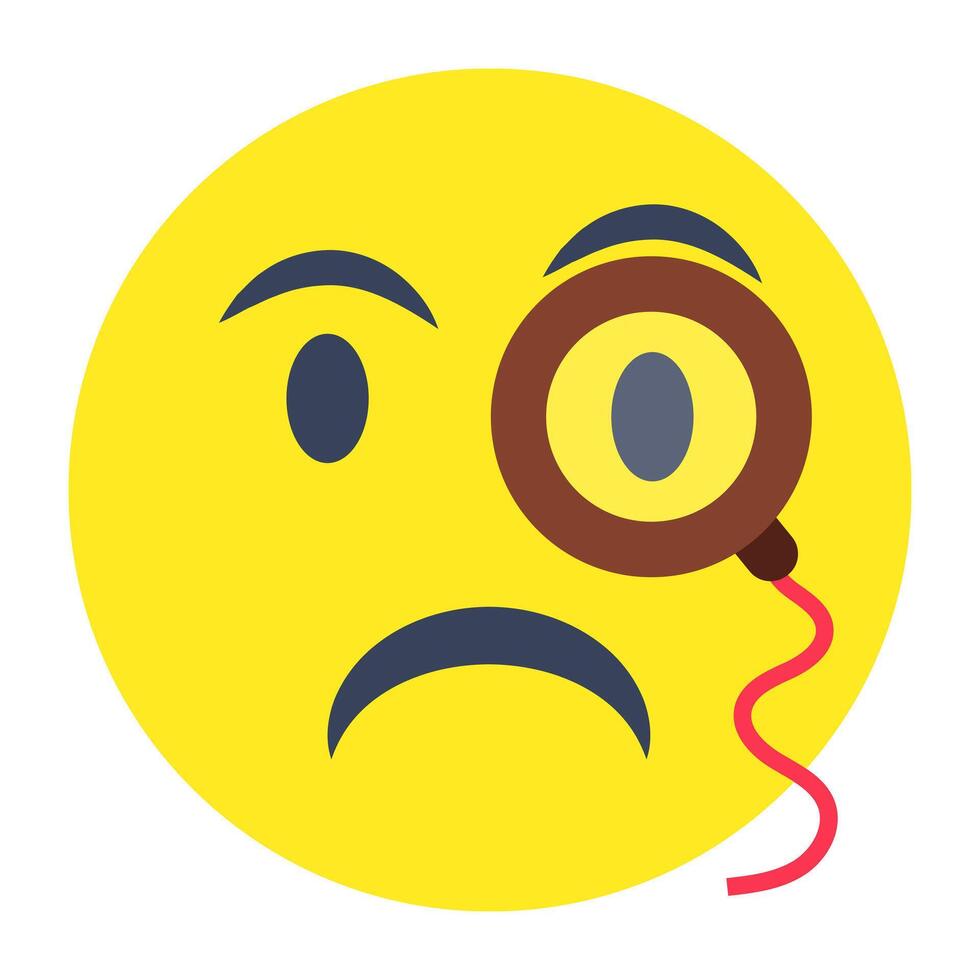 An icon design of monocle face vector