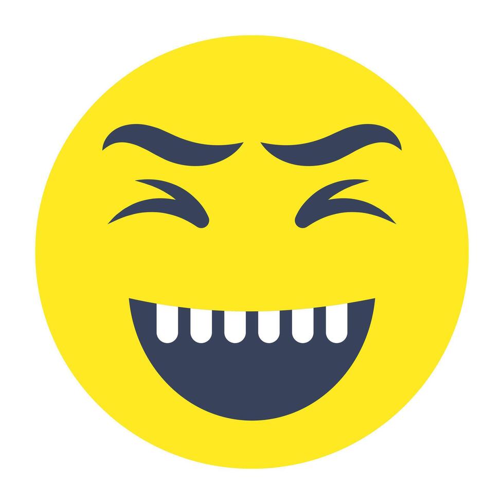 An icon design of laughing emoji vector