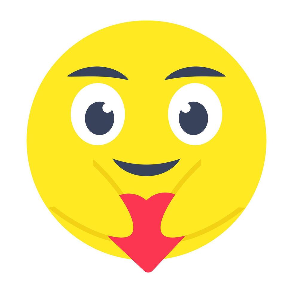 A beautiful design icon of love emoji vector