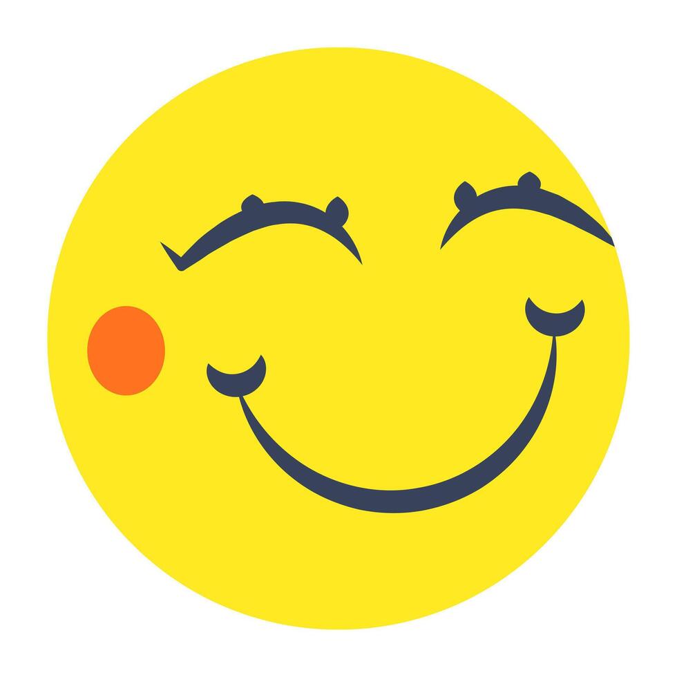 A beautiful design icon of happy face vector