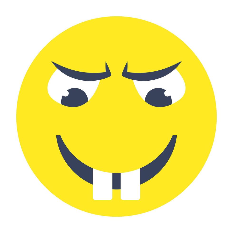 A beautiful design icon of big teeth emoji vector