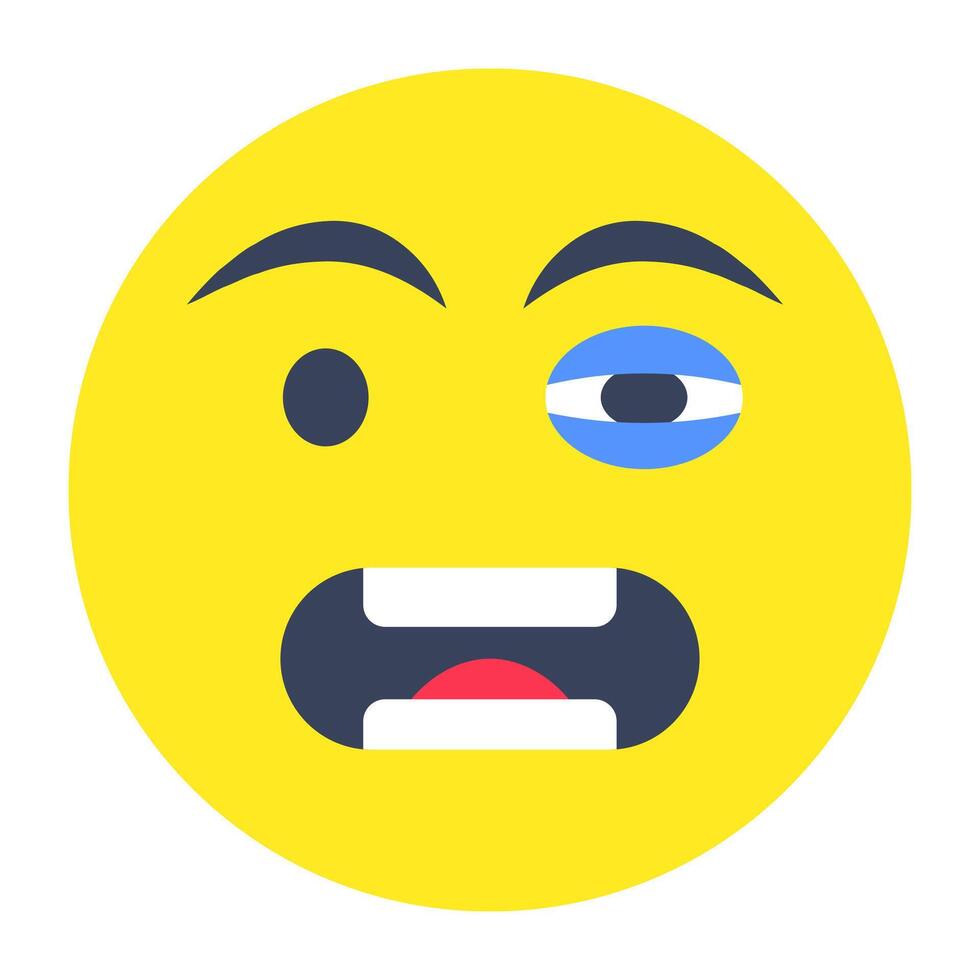 An icon design of laughing emoji vector