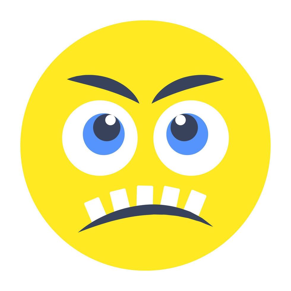 design of serious emoji vector