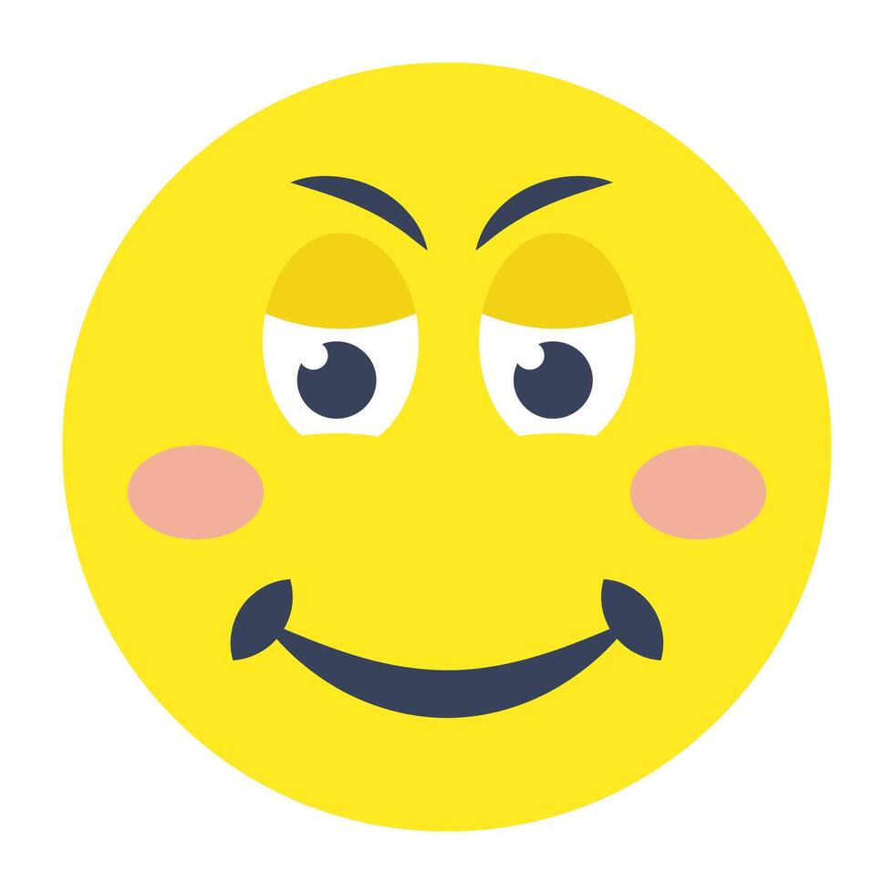 Modern design icon of blushed face vector