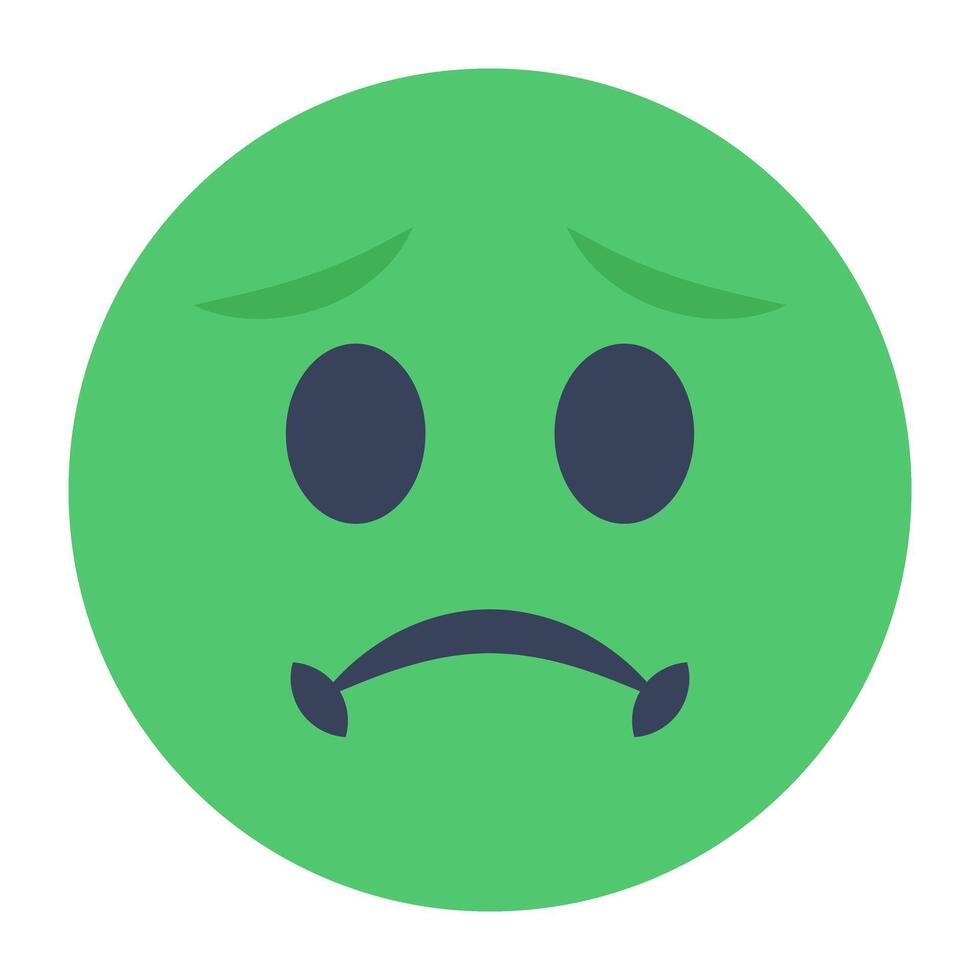 Editable design icon of slime emoji vector