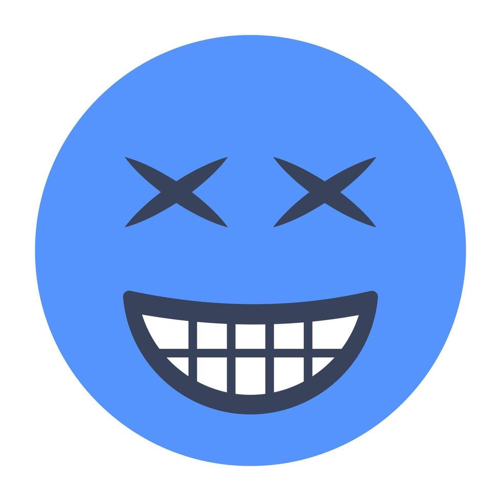 A premium download icon of dead face vector