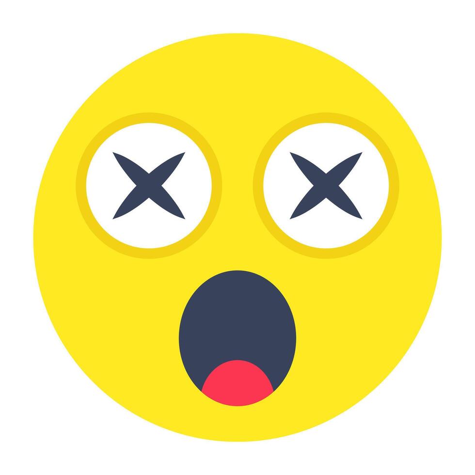 A creative design icon of surprised face vector