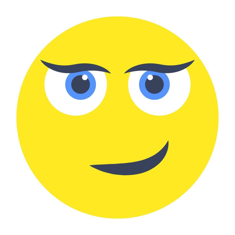 Editable design icon of attitude face vector