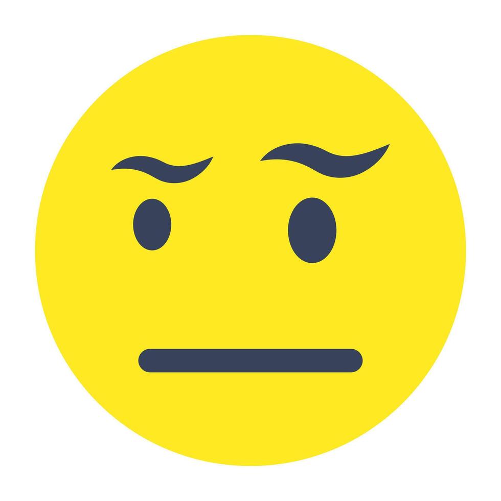 Trendy design icon of expressionless emoji vector