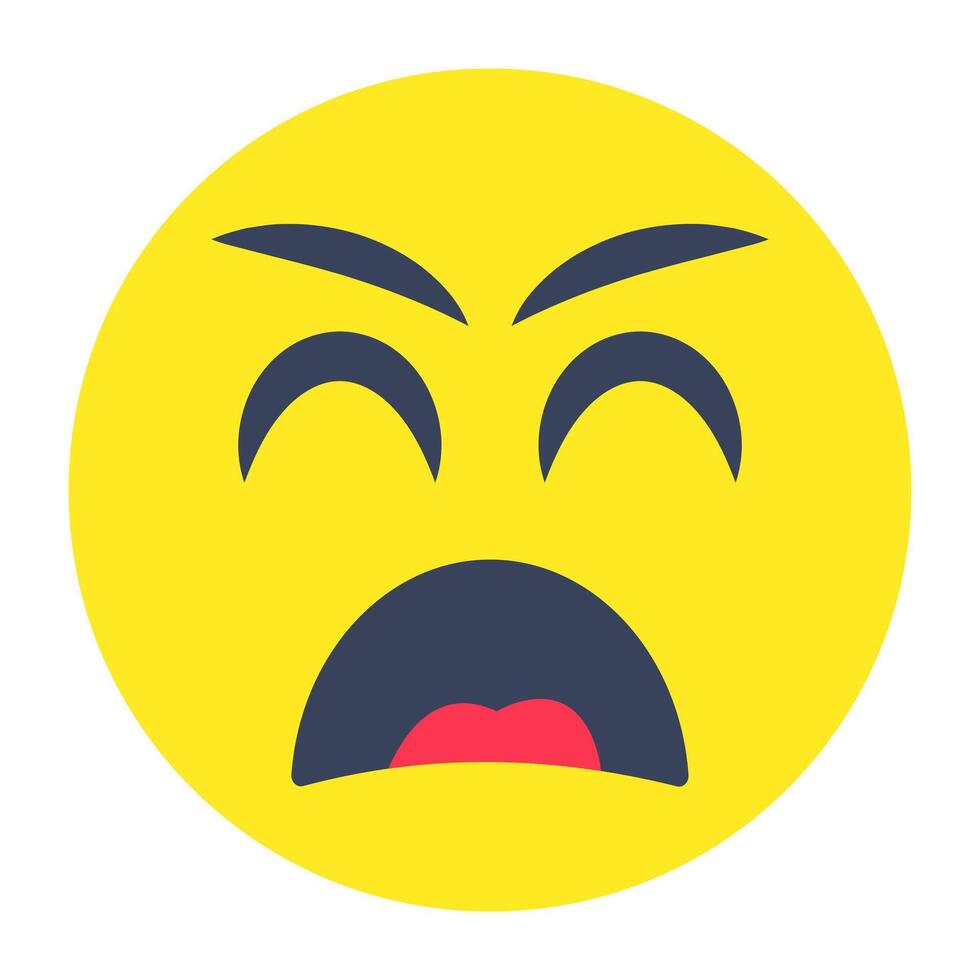 Astonished emoji icon, editable vector
