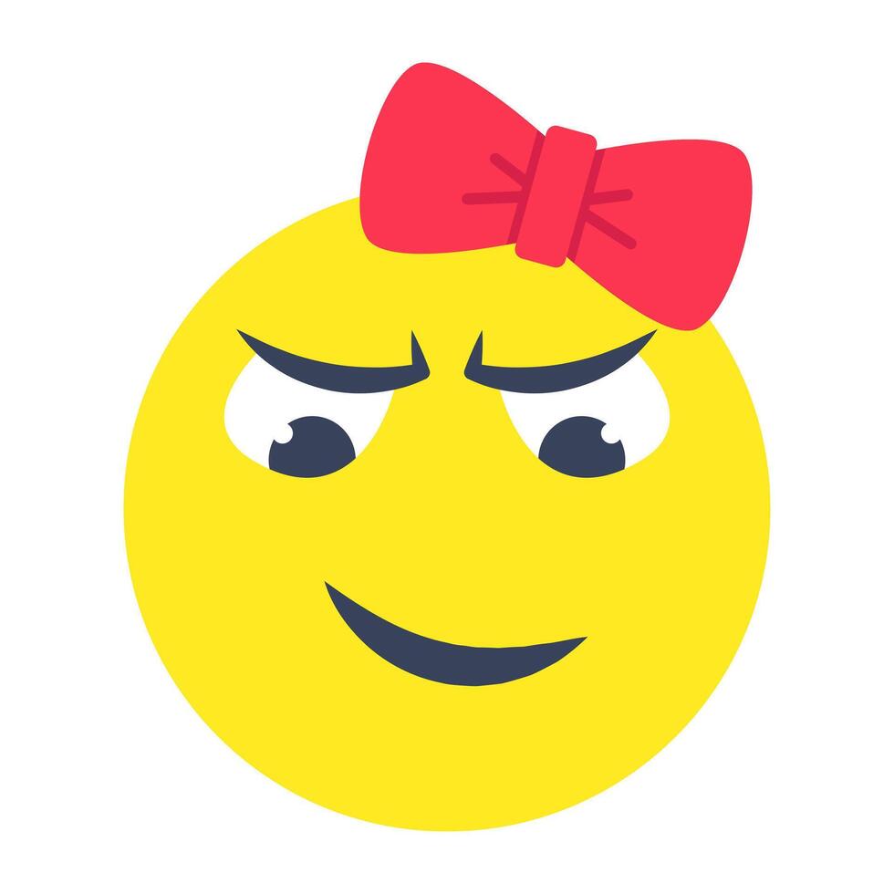 Modern design icon of bow emoji vector