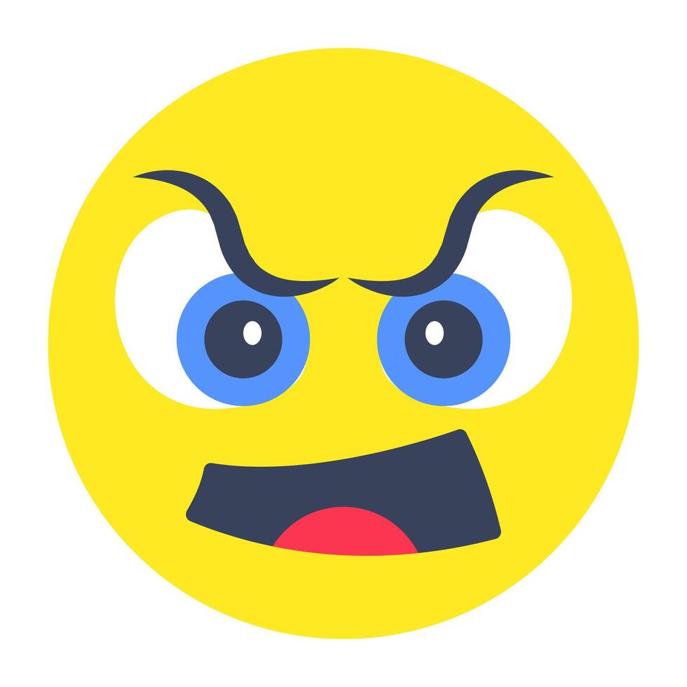 A creative design icon of surprised face vector