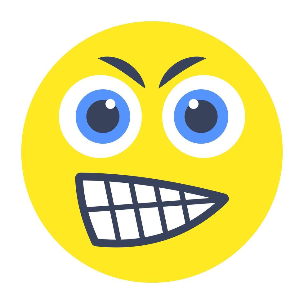 Perfect design icon of grimacing face vector