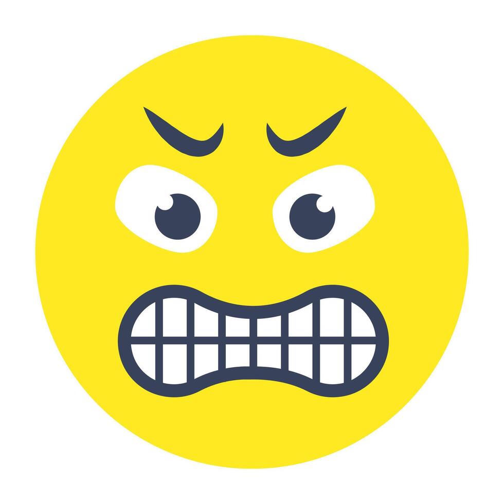 Perfect design icon of grimacing face vector