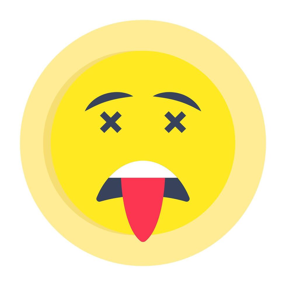 A unique design icon of tongue out face vector