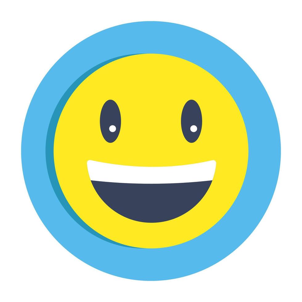 An icon design of laughing emoji vector