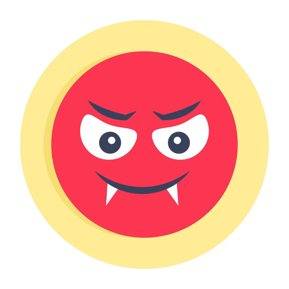 A colored design icon of vampire emoji vector