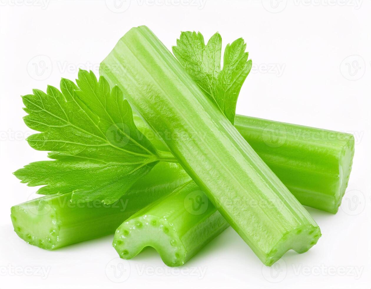 Celery isolated on white background photo