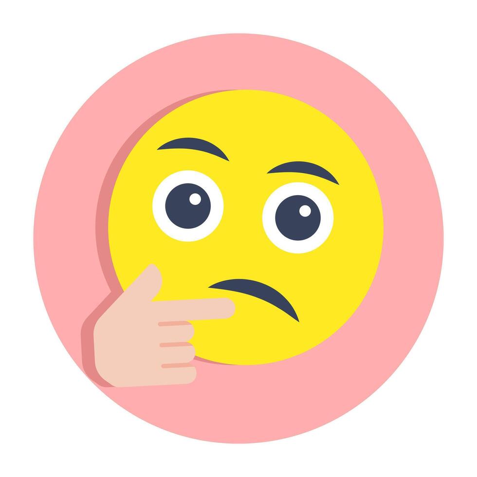 A creative design icon of thinking face vector