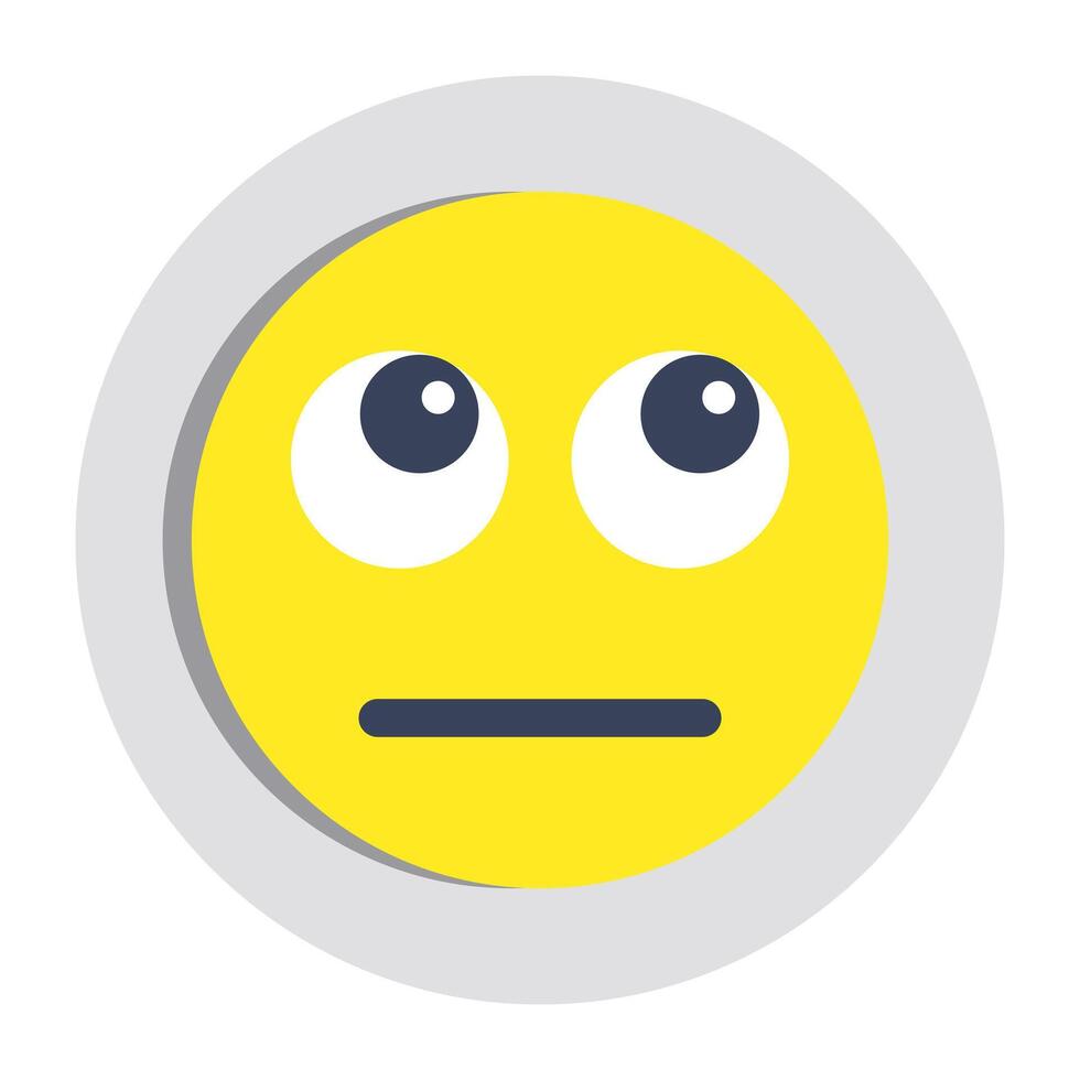 Premium download icon of rolling eyes emoji vector