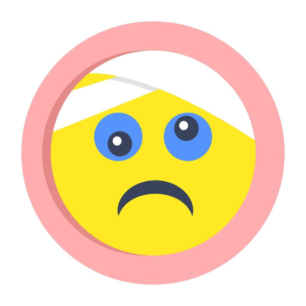 Premium download icon of sick face vector
