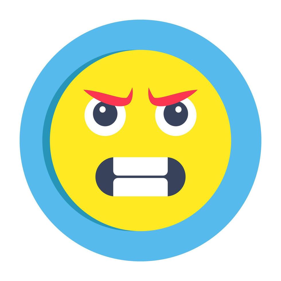 Perfect design icon of grimacing face vector