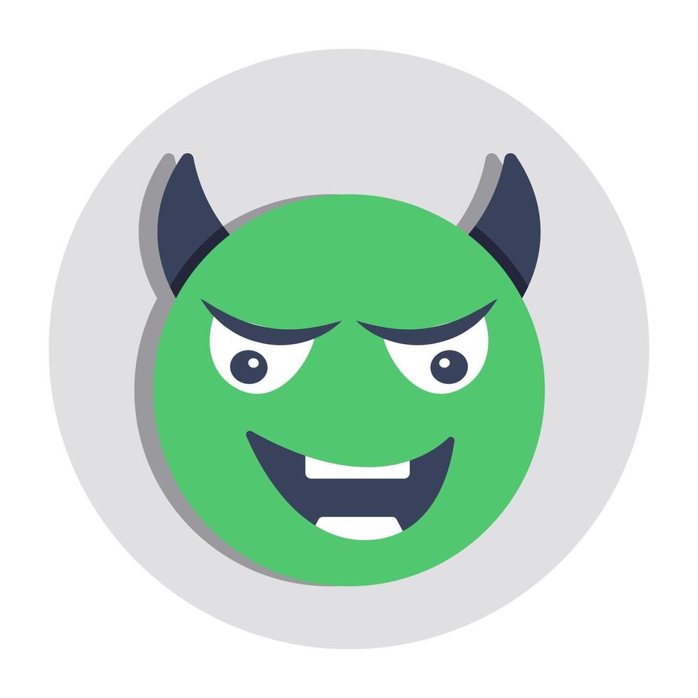 design of demon emoji vector