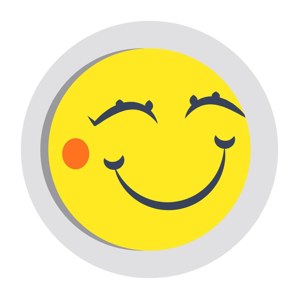 A beautiful design icon of happy face vector