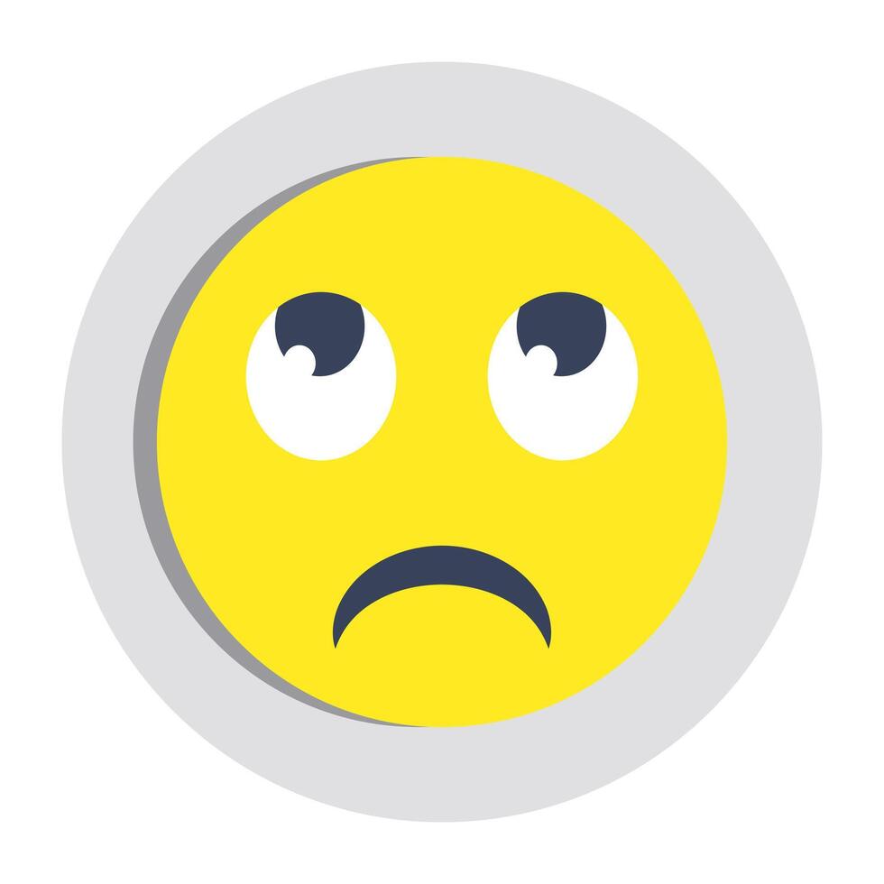Astonished emoji icon, editable vector